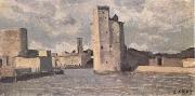 Jean Baptiste Camille  Corot La Rochelle (mk11) USA oil painting artist